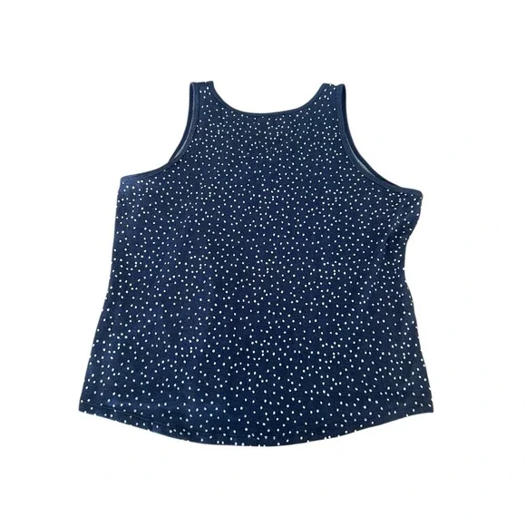 Live Love Lounge by Karen Neuburger Women's XXL‎ Soft Blue White Dot Tank Top - Picture 2 of 8
